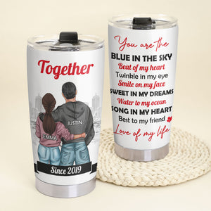 Personalized Couple Tumbler Cup - You Are The Beat Of My Heart - Tumbler Cup - GoDuckee