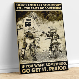 Personalized Motocross Dad & Son Poster - If You Want Something - Vintage Art - Poster & Canvas - GoDuckee