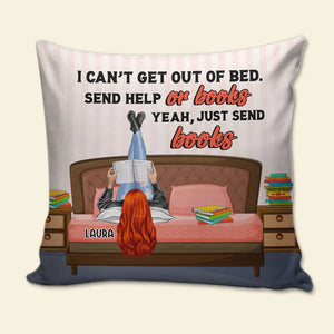 Reading Book I Can't Get Out Of Bed - Personalized Pillow - Pillow - GoDuckee