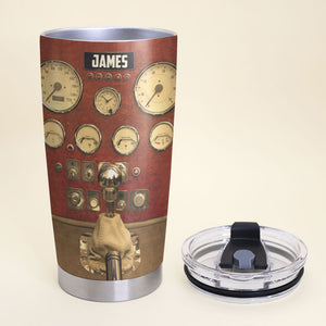 Vintage Race Car Dashboard - Personalized Tumbler Cup - Tumbler Cup - GoDuckee