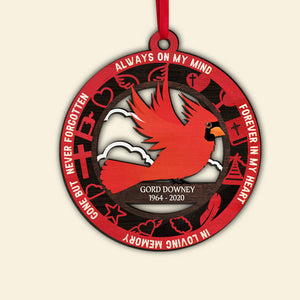 Cardinal Always On My Mind - Personalized Wood Ornament - Ornament - GoDuckee