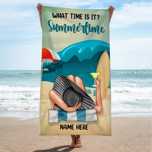 Summertime - Personalized Beach Towel - Gifts For Wife, Girlfriend, Vacation Women - Beach Towel - GoDuckee