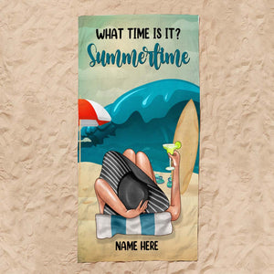 Summertime - Personalized Beach Towel - Gifts For Wife, Girlfriend, Vacation Women - Beach Towel - GoDuckee