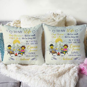 Personalized Lego Gifts For Him, Camping To my wife Custom Pillow - Pillow - GoDuckee