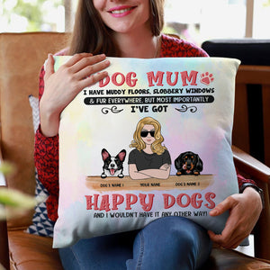 Personalized Gifts For Dog Lover, Dog Mom I have muddy floors sloors Custom Pillow - Pillow - GoDuckee