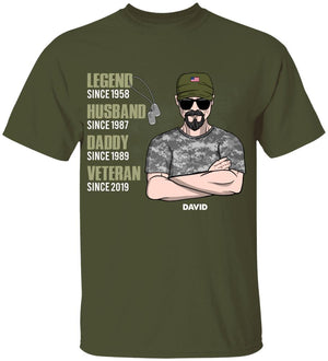 Personalized Veteran Shirt - Legend Husband Daddy - Shirts - GoDuckee