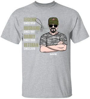 Personalized Veteran Shirt - Legend Husband Daddy - Shirts - GoDuckee