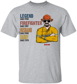 Personalized Firefighter Shirt - Legend Husband Daddy Grandpa - Shirts - GoDuckee