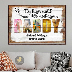 Personalized Heaven Dad Poster - Fly high Until We Meet Again - Cardinal Bird - Poster & Canvas - GoDuckee