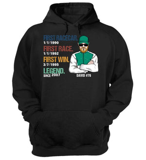 Personalized Racing Dad Shirts - First Racecar, First Race, First Win, Legend - Shirts - GoDuckee