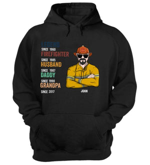 Personalized Firefighter Dad Shirts - Husband Daddy Legend Custom Name, Year Shirts - Shirts - GoDuckee