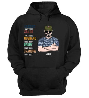 Personalized Veteran Dad Shirt - Legend Military Branch Husband Grandpa - Shirts - GoDuckee