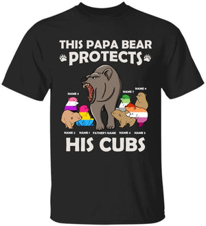 Personalized LGBT Papa Bear Shirts - This Papa Bear Protects His Cubs - Shirts - GoDuckee