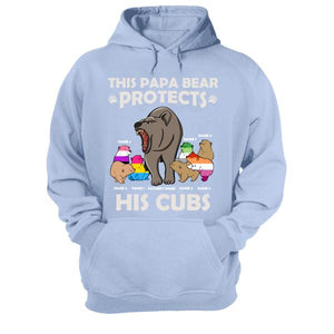 Personalized LGBT Papa Bear Shirts - This Papa Bear Protects His Cubs - Shirts - GoDuckee