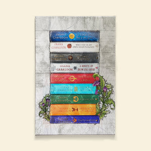 Outlander A Stack Of Books - Canvas Print For Book Lovers (10HUHU200422) - Poster & Canvas - GoDuckee