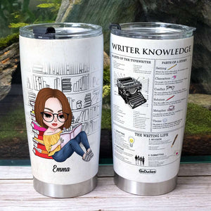 Writer Knowledge - Personalized Tumbler Cup - Gift For Book Lovers - Tumbler Cup - GoDuckee