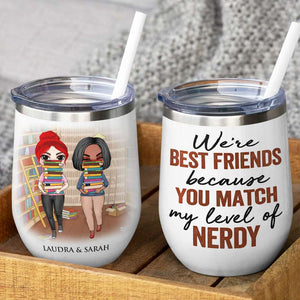 Personalized Book Girls Wine Tumbler - We're Best Friends - Wine Tumbler - GoDuckee