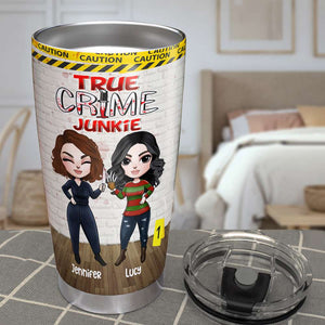 My Partner In Crime, Horror Best Friend Personalized Tumbler - Tumbler Cup - GoDuckee