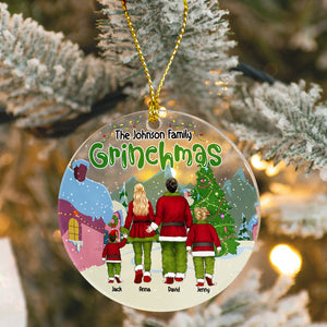Personalized Grinchmas Family Ornament, Christmas Gift For Family - Ornament - GoDuckee