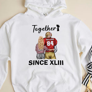 Personalized Football Couple Shirt, Gift For Couple - Shirts - GoDuckee