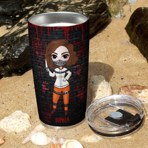 Blood Stains Are Red Ultraviolet Lights Are Blue I Watch Enough Murder Shows, Personalized Horror Tumbler for Girls - Tumbler Cup - GoDuckee