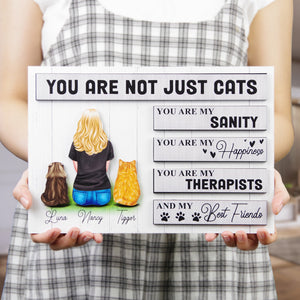 You Are Not Just Cats - Personalized Wood Sign Stand - Wood Sign - GoDuckee