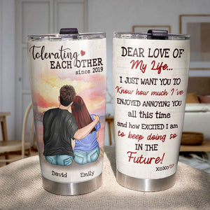 Dear Love Of My Life - Personalized Couple Tumbler Cup - Tumbler Cup - GoDuckee