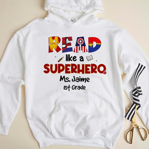 Personalized Shirt, Custom Letters, Read Like A Hero 02HUHN170123 - Shirts - GoDuckee