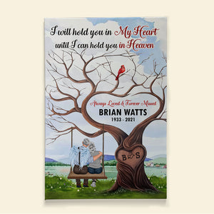 I Will Hold You In My Heart Personalized Heaven Canvas Print, Gift For Wife/Husband - Poster & Canvas - GoDuckee