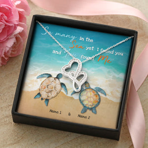 Couple So Many In The Sea - Personalized Message Card Jewelry Necklace - Jewelry - GoDuckee