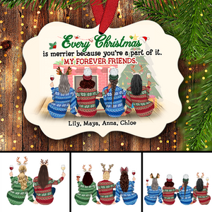 Every Christmas Is Merrier - Personalized Christmas Ornament - Christmas Gift For Best Friends, Soul Sisters - Ornament - GoDuckee