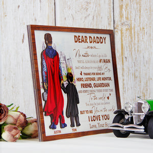 Dad To Me You Are The World, Layered Wood Sign Stand, Gifts for Dads - Wood Sign - GoDuckee