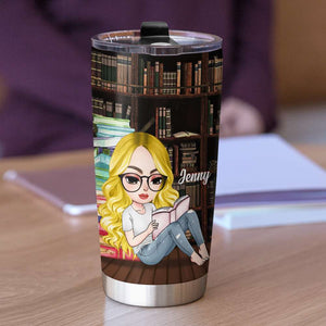 At Times I Think To Myself - Personalized Tumbler Cup - Gift For Book Lovers - Tumbler Cup - GoDuckee