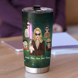 Mother's Day - Personalized S.W Mother & Kid Tumbler Cup - Moms Rule The Galaxy MOM2104 - Tumbler Cup - GoDuckee