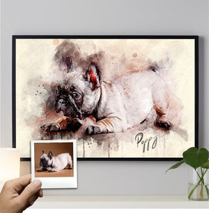 Custom Pet Wall Art , Love Family, Pet Painting 01 - Poster & Canvas - GoDuckee