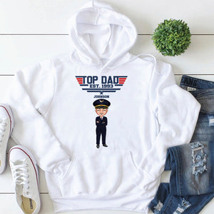 Top Dad Personalized Shirt, Gift For Pilot Man - Shirts - GoDuckee