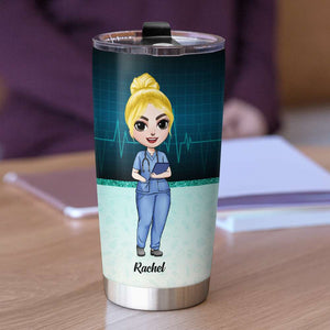 Just A Girl Who Loves Nursing - Personalized Tumbler Cup - Gift For Nurse - Tumbler Cup - GoDuckee