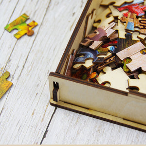 Family Farm Personalized Wood Puzzle - Wood Sign - GoDuckee