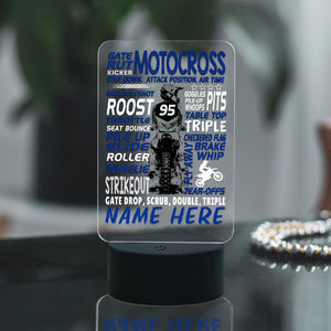 Motocross Gate Drop Scrub Double Triple Personalized Led Night Light - Led Night Light - GoDuckee