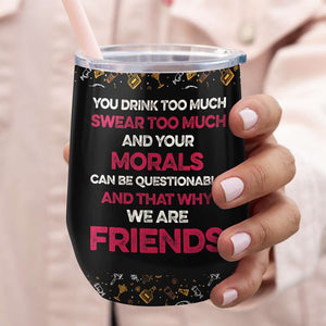 Partners In Wine, Personalized Tumbler, Funny Gift For Best Friends - Wine Tumbler - GoDuckee
