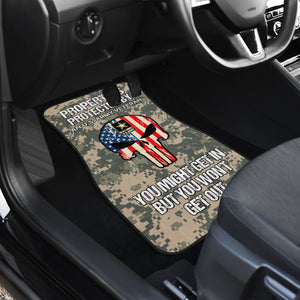 Personalized Veteran Car Mats - You Might Get In But You Won't Get Out - Doormat - GoDuckee