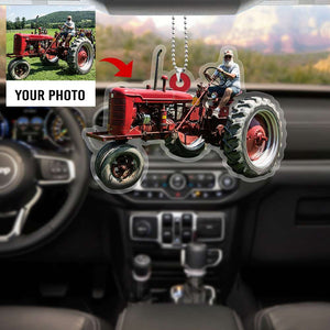 Farmer Car - Personalized Flat Car Ornament - Ornament - GoDuckee