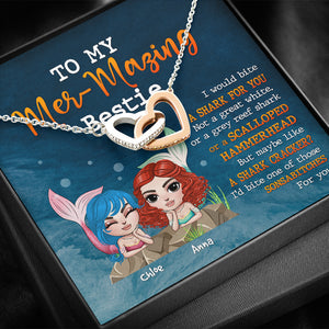 Mermaid To My Mer-mazing - Personalized Message Card Jewelry Necklace - Jewelry - GoDuckee