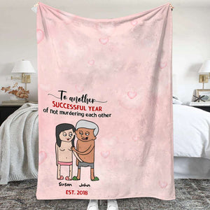 To Another Successful Year Personalized Couple Blanket, Gift For Couple - Blanket - GoDuckee