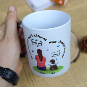 The Moment Your Heart Stop Mine Changed Forever Personalized Dog Heaven Magic Mug - Magic Mug - GoDuckee