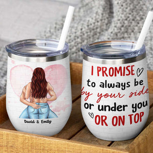 Personalized Sexy Couple Wine Tumbler - Thanks For All The Orgasms - Wine Tumbler - GoDuckee