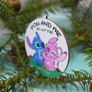 Personalized Couple Dog Cartoon Character Spiral Ornament, SORMHC, Personalized 3D Dual Spiral Ornament - Ornament - GoDuckee