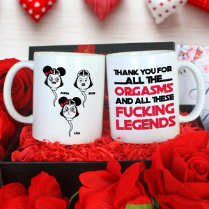 Thank You For All The Orgasms Personalized Mug, Couple Gift - Coffee Mug - GoDuckee
