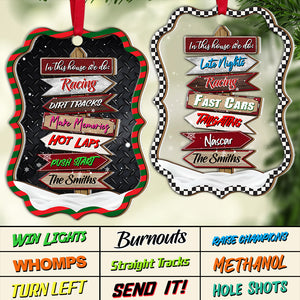 Racing Family With Different Quote Saying, Personalized 2 Layered Mix Ornament, Christmas Gift - Ornament - GoDuckee
