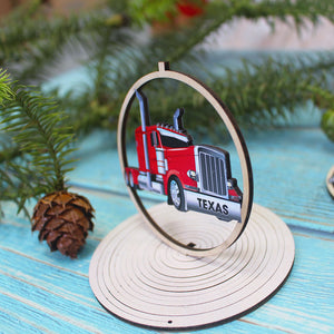 Trucker Semi Truck SORMHC, Personalized 3D Ornament - Ornament - GoDuckee